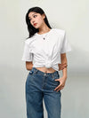 Knotted Twist Knit Crop Top