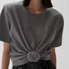 Knotted Twist Knit Crop Top