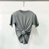 Knotted Twist Knit Crop Top