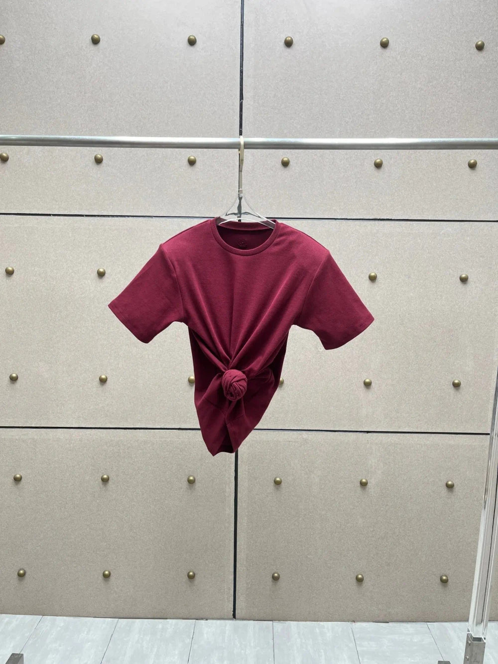 Knotted Twist Knit Crop Top