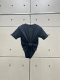 Knotted Twist Knit Crop Top