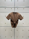 Knotted Twist Knit Crop Top