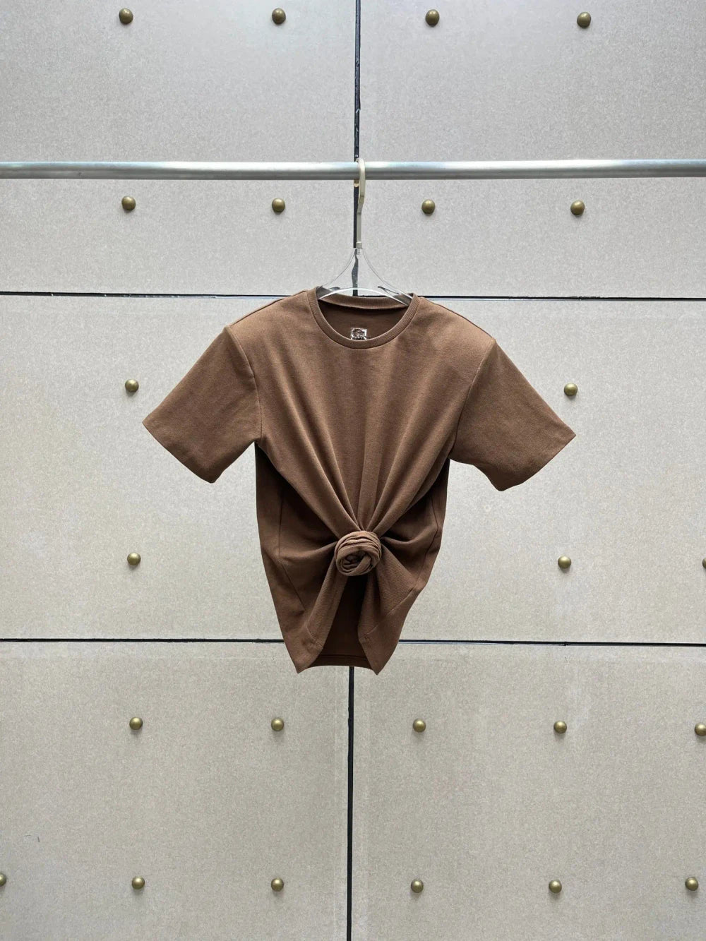 Knotted Twist Knit Crop Top