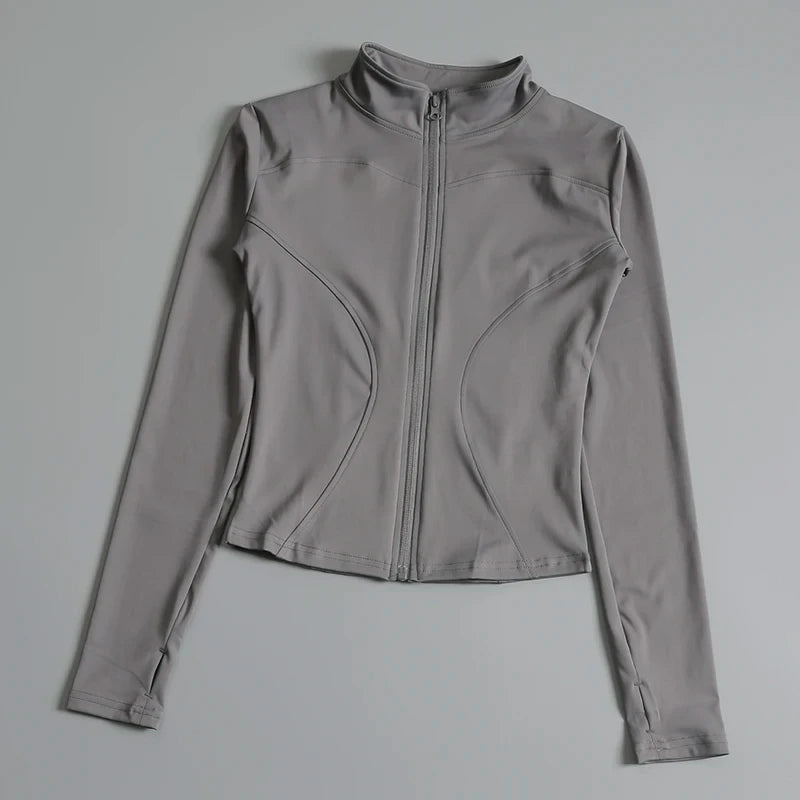 Long Sleeve Zip Yoga Top