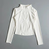 Long Sleeve Zip Yoga Top