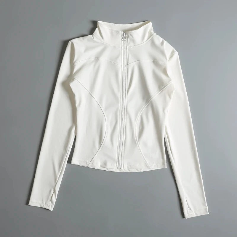 Long Sleeve Zip Yoga Top