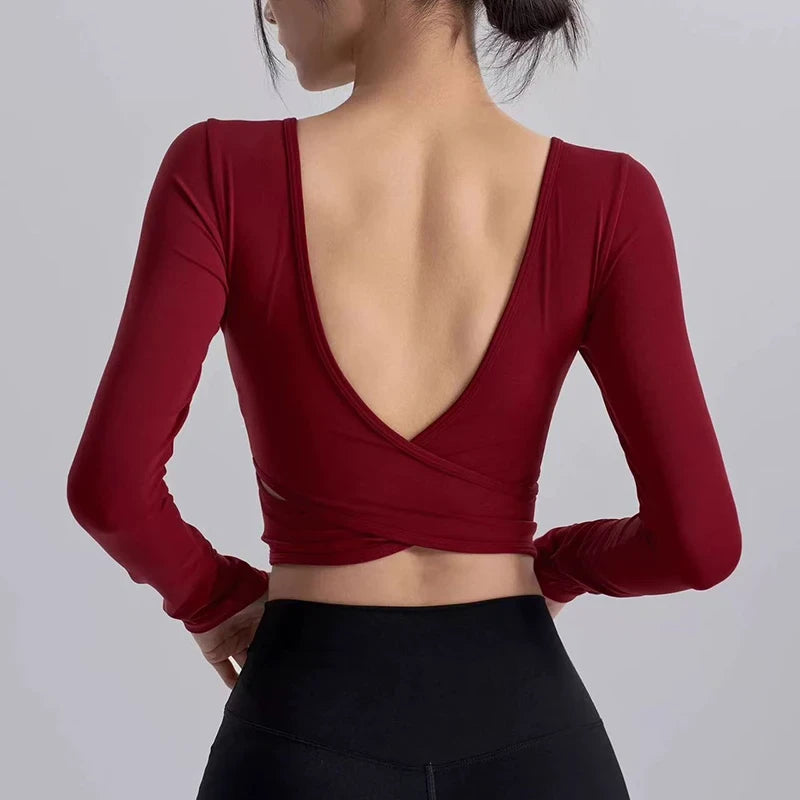 Slimming Long Sleeve Yoga Top